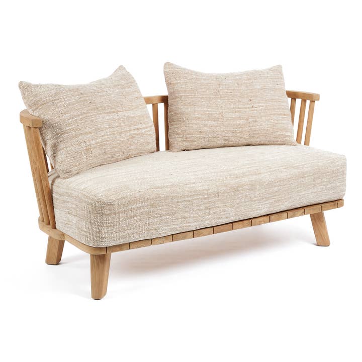 Fauteuil biplace Malawi, beige naturel, intérieur